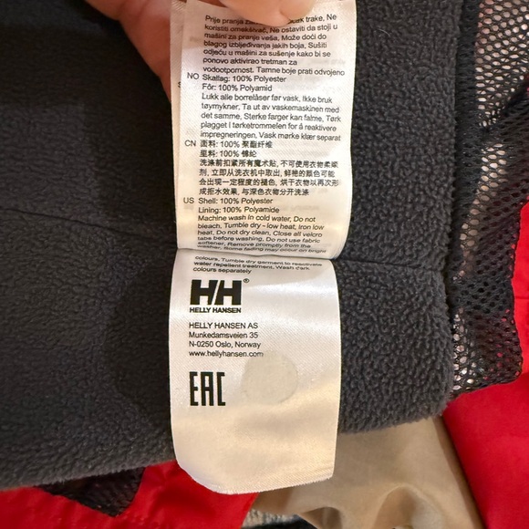 Helly Hensen Red Helly Tech Ski Snow Jacket Petite Small Woman-Preowned - Picture 13 of 16